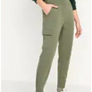 NWOT Olive Fleece Cargo Joggers | Old Navy